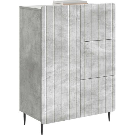 Maison Exclusive - Credenza con cassetto Grigio Cemento 66 x 34,5 x 91,5 cm