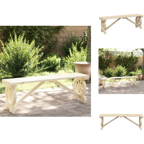 Banc de jardin 115 cm bois de sapin massif - Banc De Jardin - Mobilier De Jardin - Chaise Extérieure - Banc Extérieur - Meubles De Jardin (1/5)