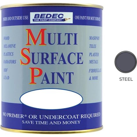 Bedec Multi Surface Paint - Gloss - Steel - 750ml