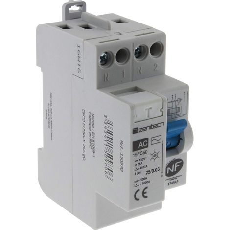 Interrupteur différentiel 25/2 30mA Type AC