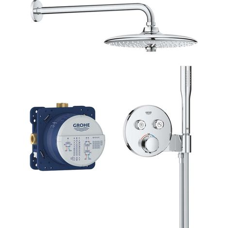 Grohe Precision SmartControl - Conjunto de ducha con termostato para instalación empotrada, diámetro 26 cm, 3 chorros, cromo 34878000 (1/5)