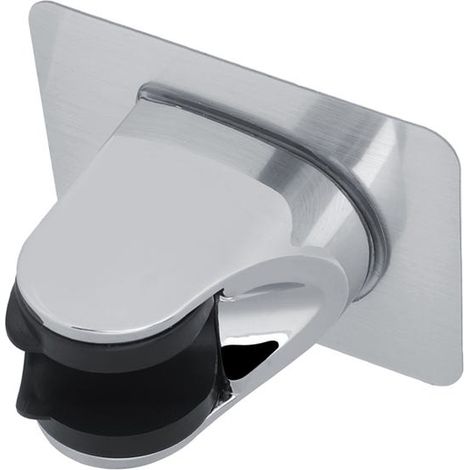 royaluxe - Support de douche auto-adhésif plaqué chrome, Réglable, Base de support pour pommeau de douche (1/5)