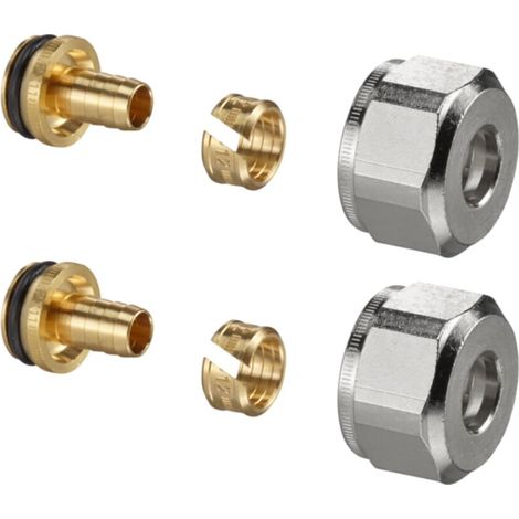 Oventrop Klemmringverschraubung Ofix K 16x2mm, 2-fa., f G 3/4 AG, ÜM vernickelt (1/3)
