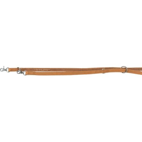 Trixie Heartbeat laisse cuir marron 2m 20mm réglable (1/5)