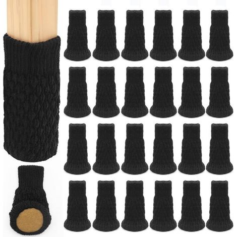 32pcs Chaussettes de Chaise Mobilier en Feutre, Protection Pied de Chaise, Patins Antidérapants pour Convient aux Pieds de Chaise (1/4)