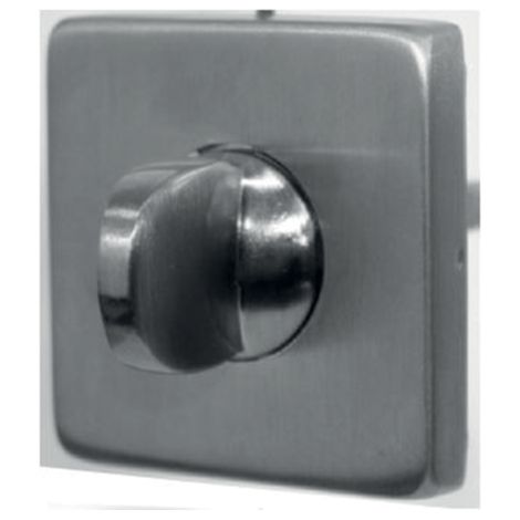 Paar quadratische Rosetten Edelstahl 304 53 x 53 mm - WC-Schlüssel - 654