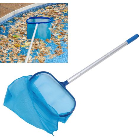 Red profesional para recoger residuos de piscinas – Modelo extensible para limpiar piscinas, fuentes y estanques – Material: plástico y aluminio – Dimensiones: 39,2 x 30 cm – Incluye 4 segmentos de ma (1/5)