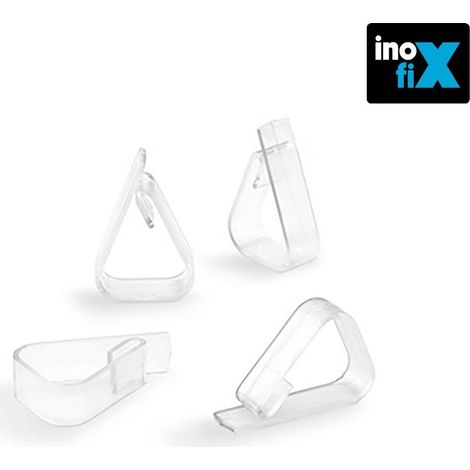 PINZA SUJETA MANTEL TRANSPARENTE (BLISTER 4 unid.) INOFIX