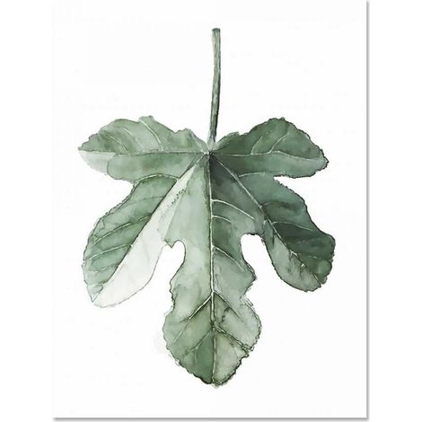Tableau Toile Plante Tropicale Feuille Monstera - 50 x 70 cm - Décoration Murale Verte pour Chambre Enfant Bureau Maison - 1 Pièce (1/5)