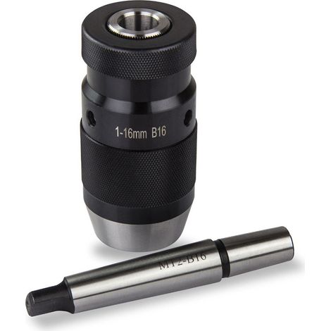 B16 1-16 mm Stahl-Schnellspannbohrfutter + MT2-B16 Dorn für Drehbankbohrmaschine MK2 (1/5)