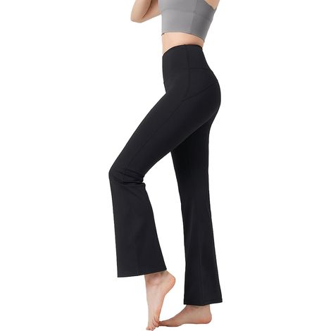 Pantalon de Yoga pour Femmes, Taille Haute Opaque Yoga Pants, Pantalon Taille Haute Extensible pour Pilates Fitness Sport Loisirs (1/5)