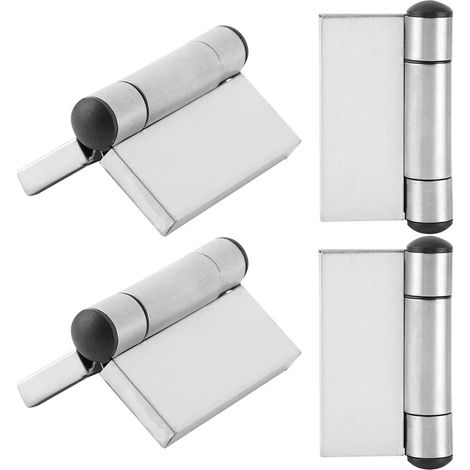4 charnières à ressort en acier inoxydable à fermeture automatique pour armoire et penderie (1/5)