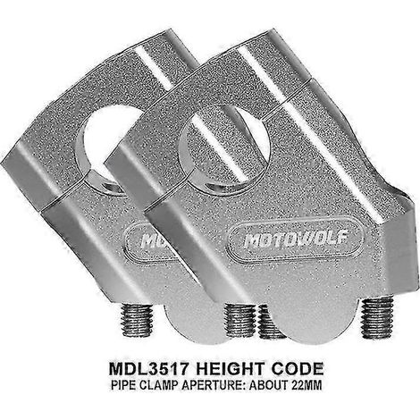 Rehausseur de guidon de moto compatible avec NTV650 - Fixation par collier 22 mm/28 mm compatible avec Deauville 700 (1/5)