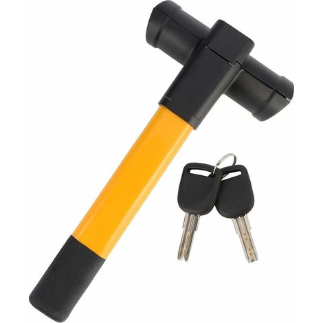 Antivol rétractable pour volant de voiture, barre en T robuste, pince de volant universelle avec 2 clés pour voitures, remorques, camionnettes, caravanes (1/4)