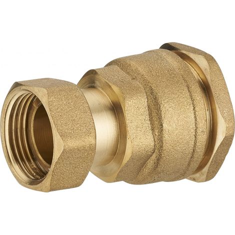 Messing-Klemmverschraubung F 20 x 27 für Polyethylenrohr QUICK PLOMBERIE