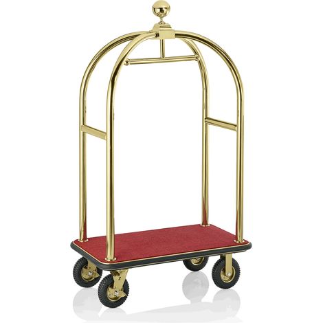Chariot à bagages en Acier Inoxydable rouge L 1130 mm l 620 mm H 1910 mm 6 - Was Germany