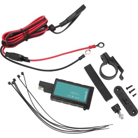 Chargeur Moto USB QC3.0 Double Ports avec Fiche SAE 1,4m OT Terminal, Entrée DC12‑24V, Sortie 5V3.4A 9V2.5A 12V2A pour Auto ATV SUV (1/5)