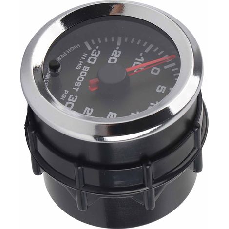 Manomètre universel de pression de turbo, affichage LED 7 couleurs, pression -30-30 PSI, diamètre 52 mm, compatible avec voitures, camions et bateaux 12 V. (1/5)