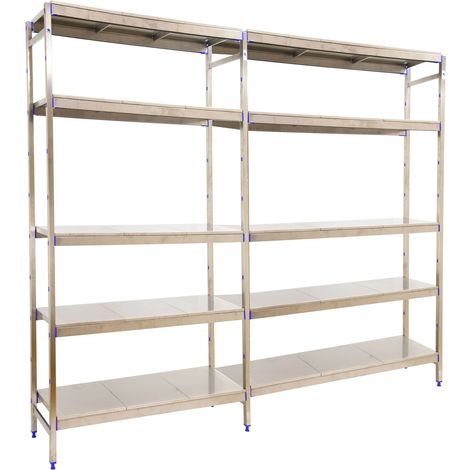 Simonrack Étagère robuste inox 5 étagères 1600x2490 mm