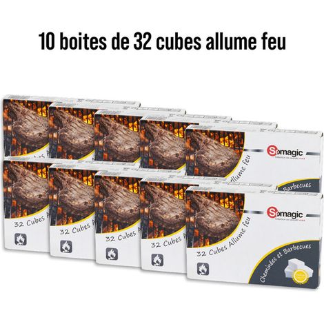 SOMAGIC - Lot 320 cubes allumes feux
