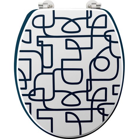 WC-Sitz LABYRINTHE, MDF, 37,5 x 46 cm