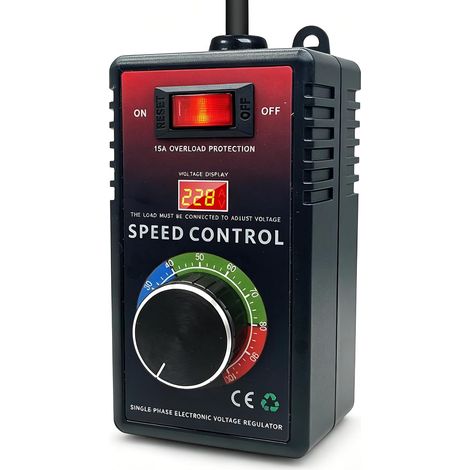 Régulateur De Vitesse 220v,15a 4000w Régulateur De Tension Moteur Ventilateur Vitesse ContrôLeur Régulateur De Vitesse Du Moteur Variateur 10a Pour Par Meuleuse D'Angle (1/5)