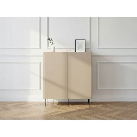 BOBOCHIC - Buffet haut 2 portes 120 cm ATLAS Beige (1/5)