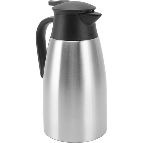 Isolierter Druckkessel mit großem Fassungsvermögen, Innenbehälter aus Edelstahl 304, isolierte Kaffeekanne für Zuhause und Studenten, Edelstahlfarbe, 2 Liter (1/5)