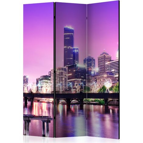 Paravent 3 Volets "Purple Melbourne" 135x172cm (1/2)