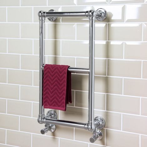 700 x 400mm Chrome Bathroom Heated Towel Rail Warmer (1/5)