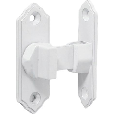 Verrou de porte coulissante à 90 degrés, loquet de verrouillage de porte coulissante à angle droit, loquet de verrouillage de porte à 90 degrés (blanc) (1/5)