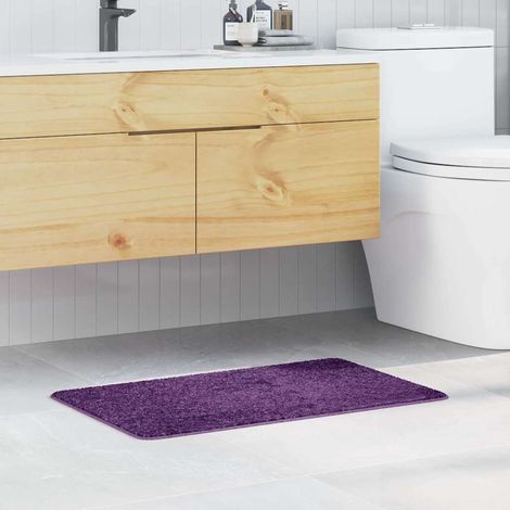 Tapis de bain antidérapant en polypropylène violet 50 x 80 cm - PANGIVO (1/5)