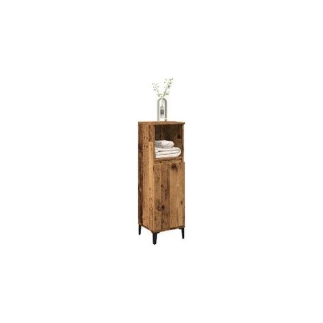 Armoire de salle de bain vieux bois 30x30x100 bois ingénierie (1/5)