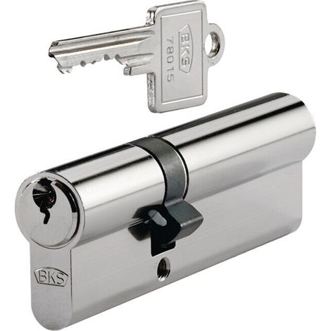 [NEUWERTIG] B-Ware BKS Profildoppelzylinder Zylinder Türschloss Messing vernickelt PZ 8812 35 75mm (1/2)
