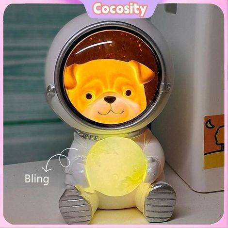 Cocosity Veilleuse Spaceman pour animaux de compagnie Veilleuse astronaute en forme d'animal de compagnie, outillage baladeuse (1/5)