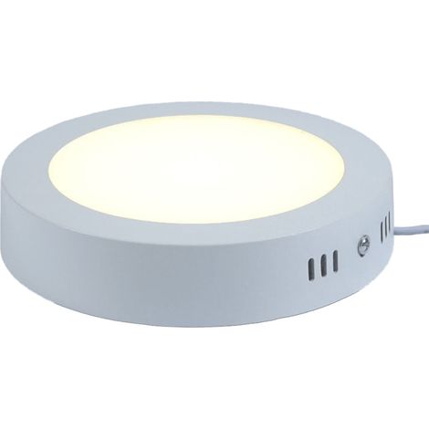 Panel de luz LED ultrafino redondo de 18 W y 6000 K, para montaje en superficie, ideal para el hogar, la oficina, la sala de estar, el pasillo y las escaleras. (1/5)