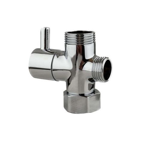 Umsteller für Duschsäule aus verchromtem Messing, 9 Liter / Minute