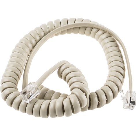 Rallonge téléphonique, Mâle RJ9 (4/4) / Mâle RJ9 (4/4), Beige ( Prix pour 1 ) (1/2)