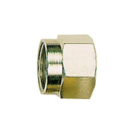 Riegler Überwurfmutter, M16x1,5, Rohr-Außen-Ø 10 mm, Messing vernickelt (1/3)