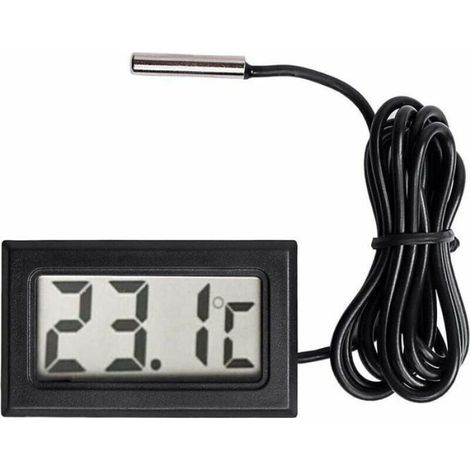 Thermomètre numérique LCD - ZOR® - Plage -50°C à +110°C - Précision ±0,5°C - Résolution 0,1°C (1/5)