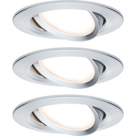 Paulmann 93903 Coin Slim LED-Einbauleuchte 3er Set LED LED fest eingebaut 18 W Aluminium (gebürstet