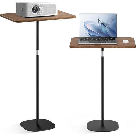 Bureau Debout pour Ordinateur Portable avec Hauteur Réglable 46-120cm, Postes de Travail informatiques pour Le Travail d'étude, Table d'ordinateur Mobile pour Bureau/Lit/Canapé, Noir (1/5)