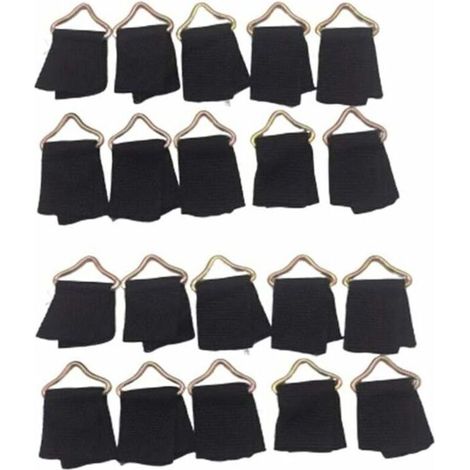 Lot de 20 boucles triangulaires pour trampoline - Anneaux triangulaires en V - Boucle en toile - Accessoires de trampoline avec outils de trampoline,