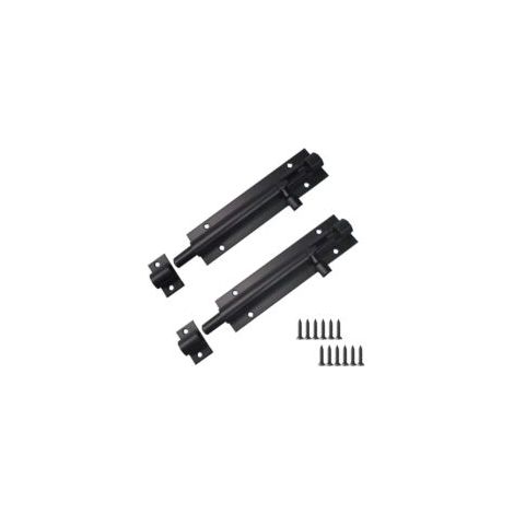 Cerradura de pestillo de puerta de 2 piezas, pestillo deslizante de acero inoxidable para puerta principal, puerta de jardín, ventana, 5 pulgadas - Crezuo