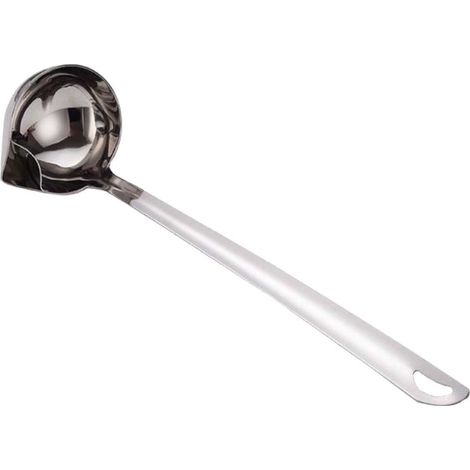 Cuillère Filtre Huile - En Acier Inoxydable - Pour Soupe Et Séparation Huile - Cuisine Maison - 2 Pièces (1/5)