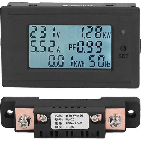 LCD-Digitalanzeige, Spannungs- und Strommessgerät, Voltmeter, Amperemeter, DC 6–200 V