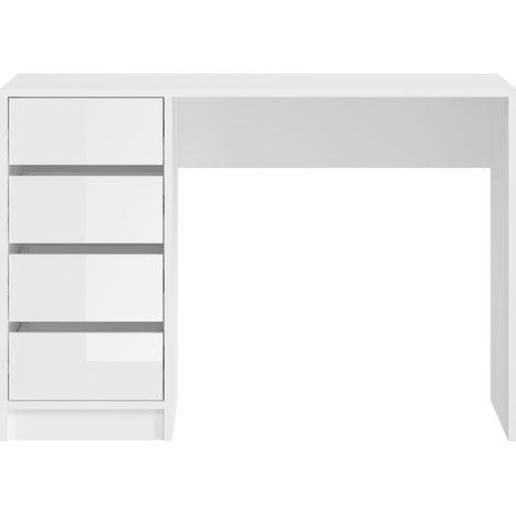 Coqueta ESTRELLA blanca sin espejo – 110 cm, 4 cajones, estilo clásico
