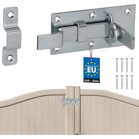 Verrou universel KOTARBAU® pour portes, guichets, portails, acier, 100 mm, cadenassable