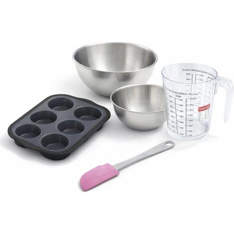 Set de 5 ustensiles de pâtisserie moule à gâteaux bols spatule et verre doseur Silicone fibre de verre Silicone fibre de verre Zenker Silicone fibre de verre (1/5)