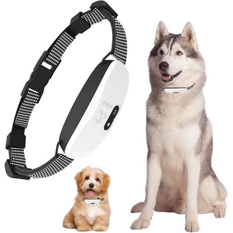 Collare antiabbaio per cani di taglia grande, piccola e media, ricaricabile, 8 livelli di sensibilità, collare da addestramento intelligente e impermeabile, segnale acustico, vibrazione e scossa regol